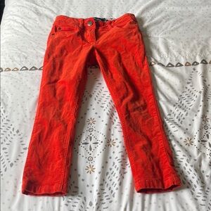 Mini Boden Bright Red Corduroy Pants
